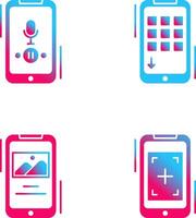 Voice Record and Device Icon vector