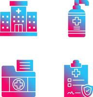 Hospital and coid Icon vector