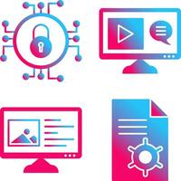 Data Security and Content Production Icon vector