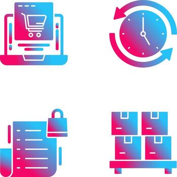 Add to Cart and Run time Icon vector