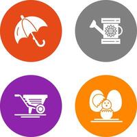 Umbrella and Watering Icon vector