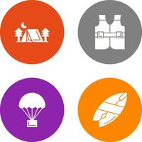 Tent and Life Icon vector