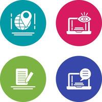 Map and Monitoring Icon vector