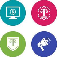 Demonstrator and Justice Scale Icon vector