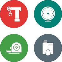 Robotic Arm and Clock Icon vector