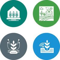 Farm House and Nature Icon vector