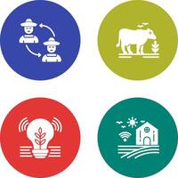 Connect and Cattle Icon vector