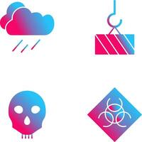 rain and heavy machinery Icon vector