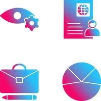 view setting and global profile Icon vector