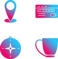 location and credit card Icon vector