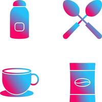 syrup and spoon Icon vector