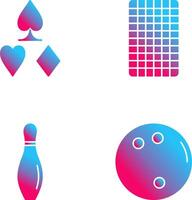 card suits and card backward Icon vector