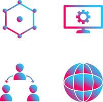 nodes and network setting Icon vector