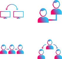 connected systems and connected profiles Icon vector