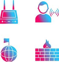 router and signal Icon vector