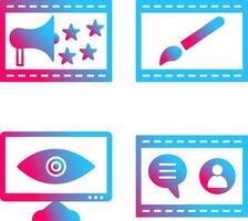 Website Promotion and Website Design Icon vector