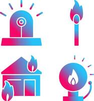 siren and lit matchstick Icon vector