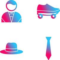 Man and Skates Icon vector