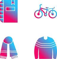 Diary and Bicycle Icon vector