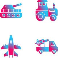 Tank and Tractor Icon vector