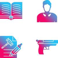 Book and Judge Icon vector