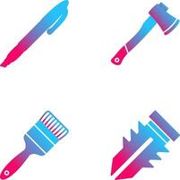 Marker and Axe Icon vector