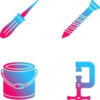 Awl and Screw Icon vector