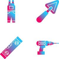 Jumpsuit and Trowel Icon vector