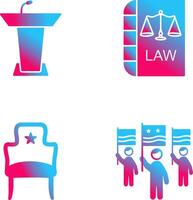 Podium and Law Icon vector