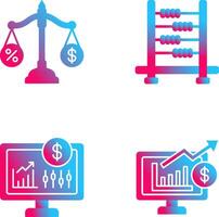 Scale and Abacus Icon vector