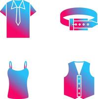 Shirt and Tie and Belt Icon vector