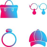 Bag and Earrings Icon vector