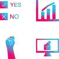 Yes No Option and Statistics Icon vector