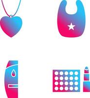 Locket and Bib Icon vector