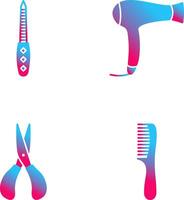 Nail File and Hair Dryer Icon vector