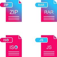 ZIP and RAR Icon vector