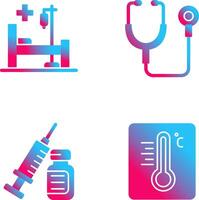 Stethoscope and Hospital Icon vector