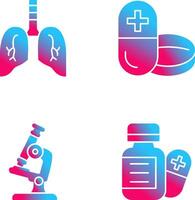 Lung and Medicine Icon vector