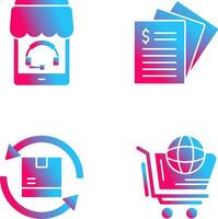 Support and Invoice Icon vector