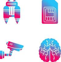 Jetpack and Sim Card Icon vector