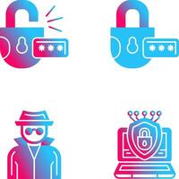 Unlock and Protect Icon vector