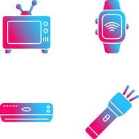 Television and Smart Watch Icon vector