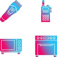 Trimmer and Communication Icon vector