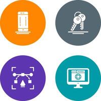 Mobile and key Icon vector