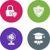 Secure and Education Icon vector