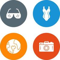 Sun Glasses and Swim Icon vector