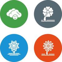 Cloudy and Clover Icon vector