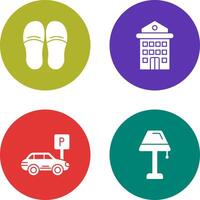 Slippers and Hotel Icon vector