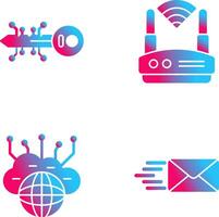 Key and WIFI Icon vector