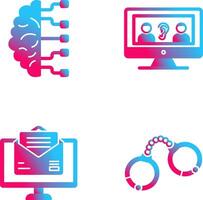 Brain and Listening Icon vector